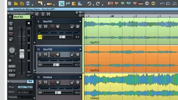 Samplitude Pro X5 track editor